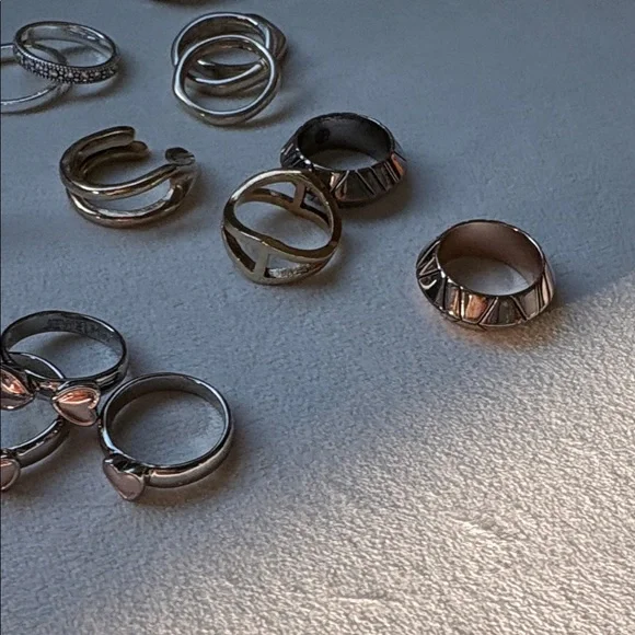 Fashion Jewelry Lot, silver, gold, rose gold tones, EUC - Picture 6 of 7